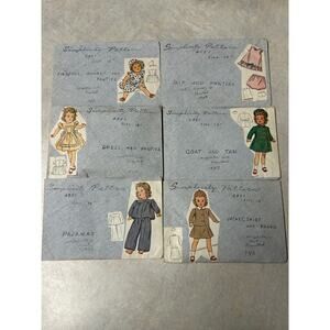 Vintage 1940's Simplicity Pattern #4851 Doll Wardrobe‎ 16"
